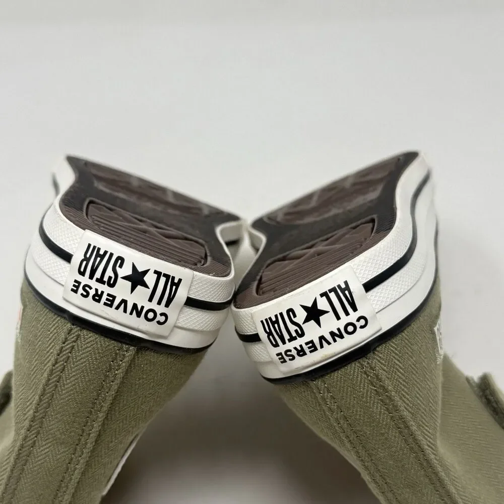 Converse Chuck Taylor All Star High Shoes Kids Size 1 Olive Green Easy On